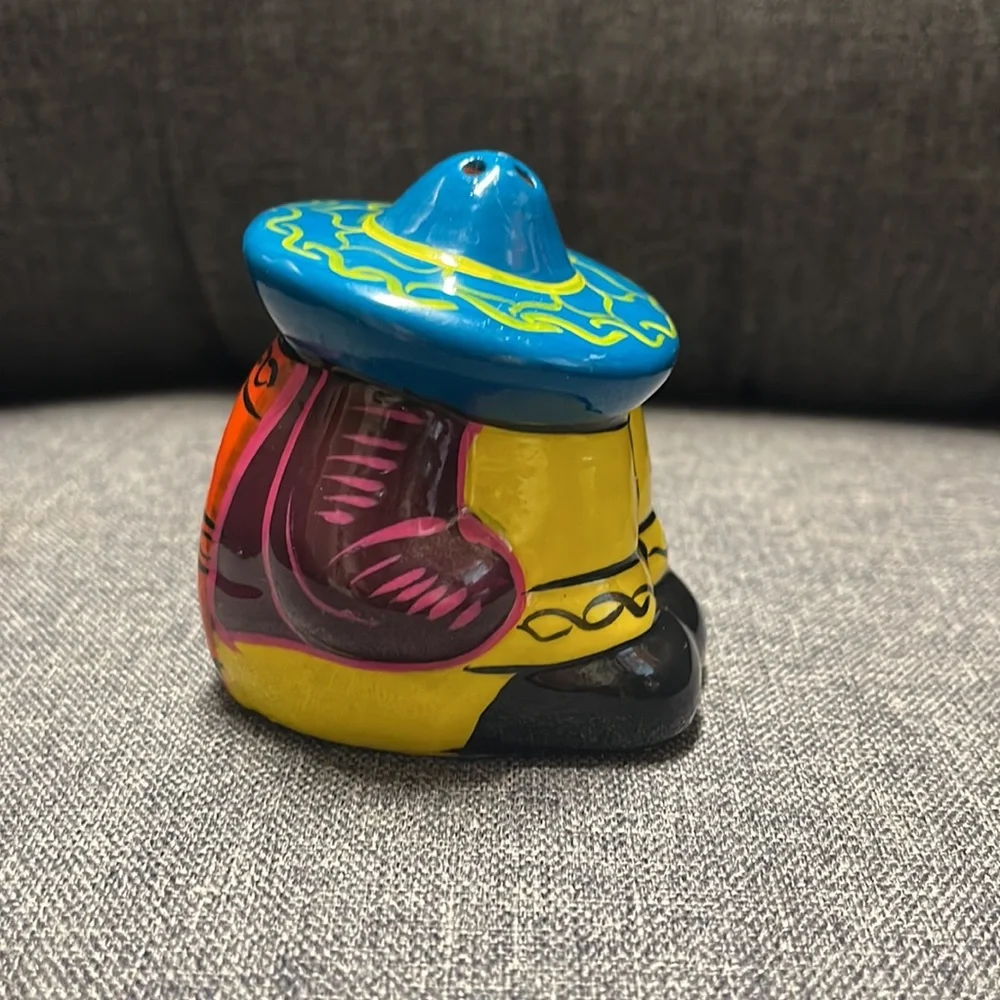 Resting Mexico Sombrero Man Salt Shakers